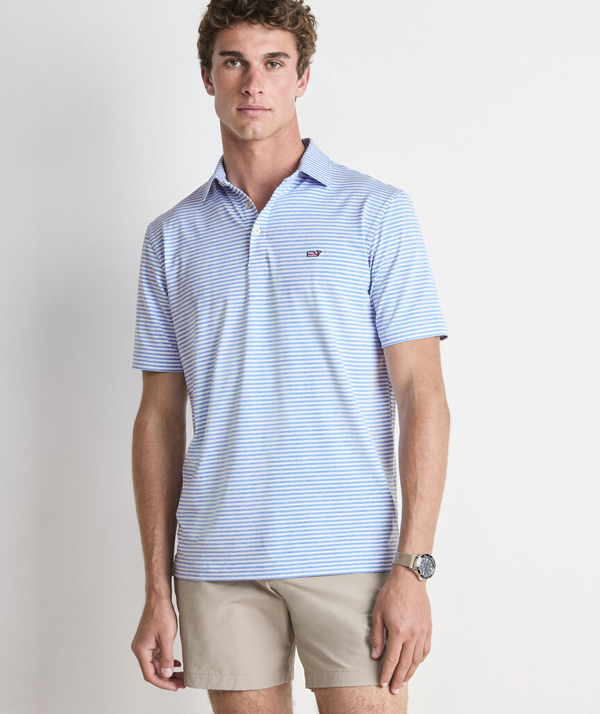 Performance Heathered Winstead Stripe Sankaty Polo