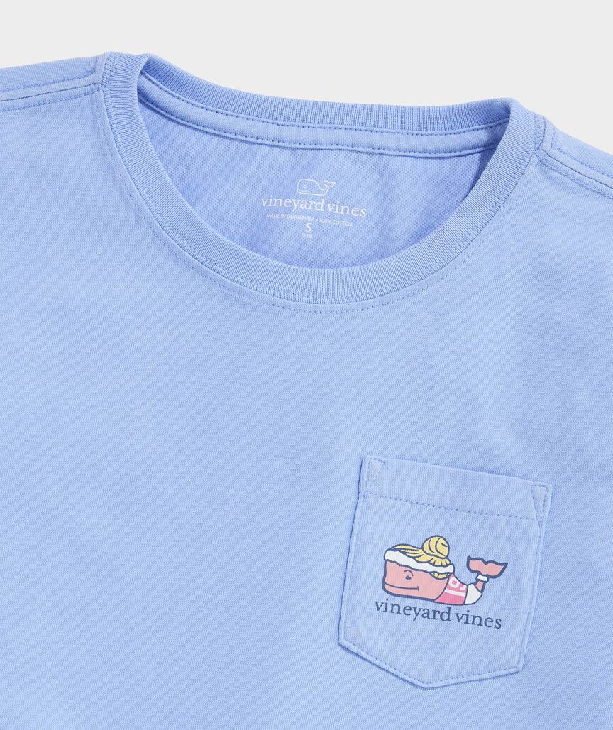 Girls' Track & Field Whale Short-Sleeve Pocket Tee