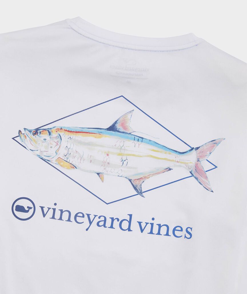 Performance Painted Tarpon Long-Sleeve Harbor Tee