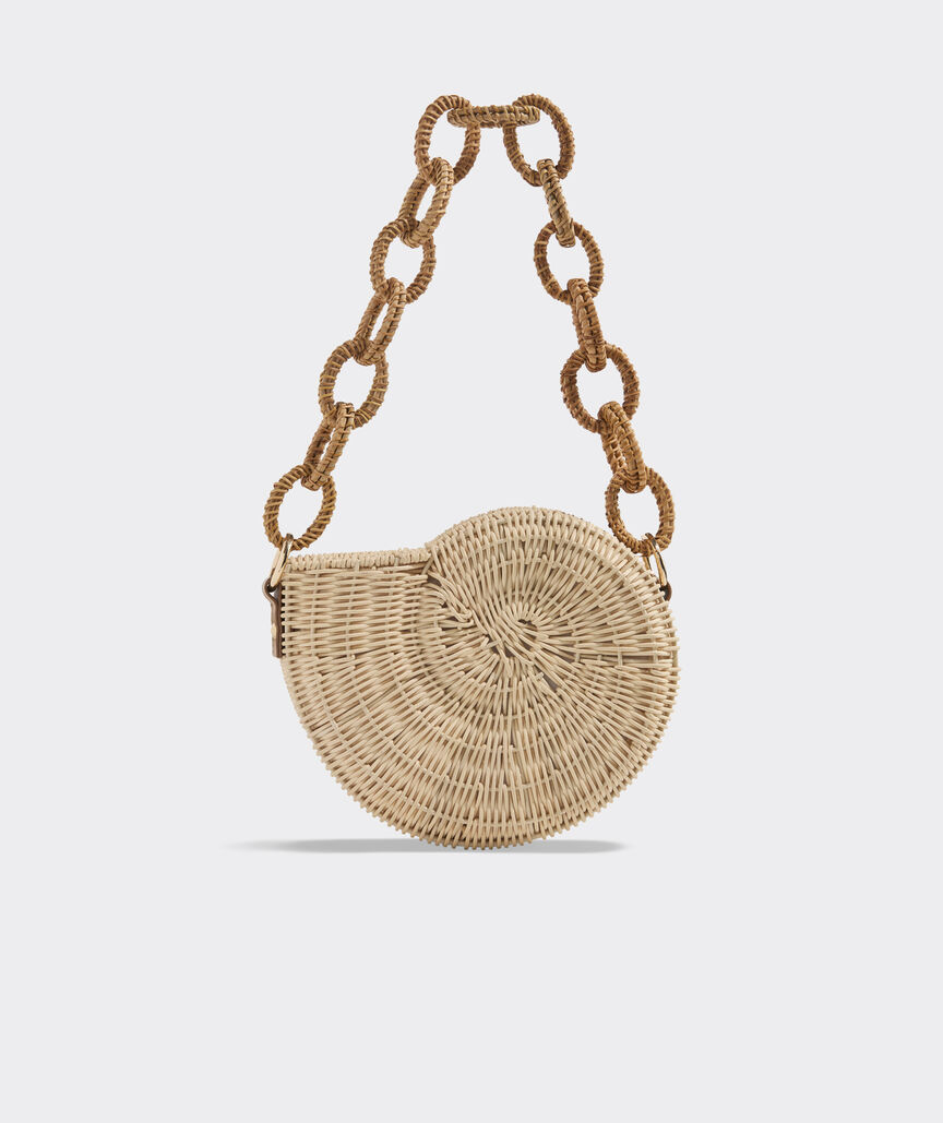 Nautilus Shell Wicker Bag