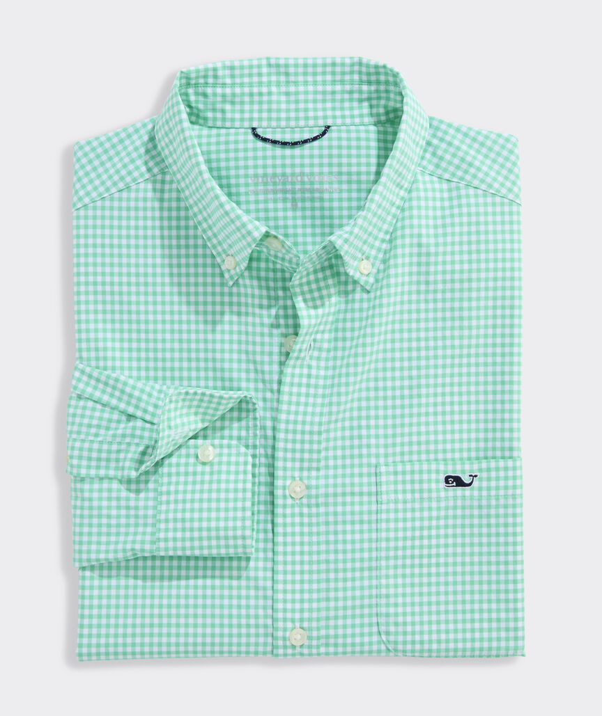 Performance Coral Reef Gingham Featherweight Shirt