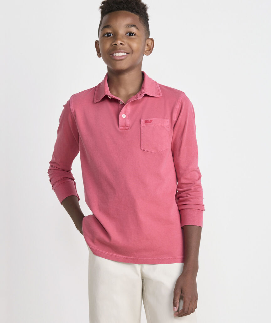 Boys' Long-Sleeve Surf Polo