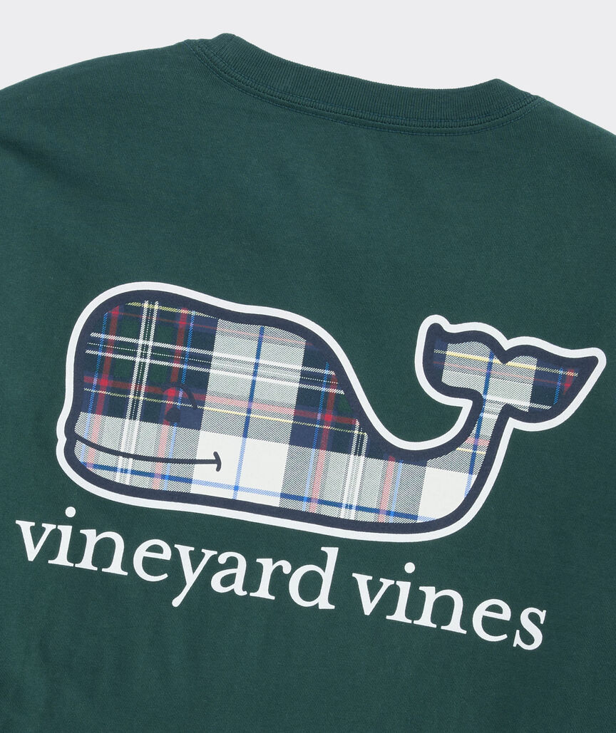Plaid Whale Long-Sleeve Pocket Tee