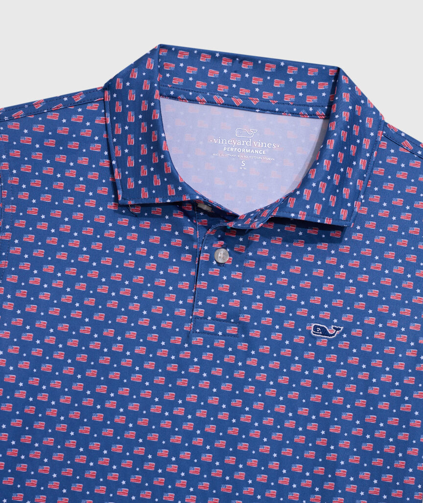 OUTLET Boys' Flag & Stars Performance Polo