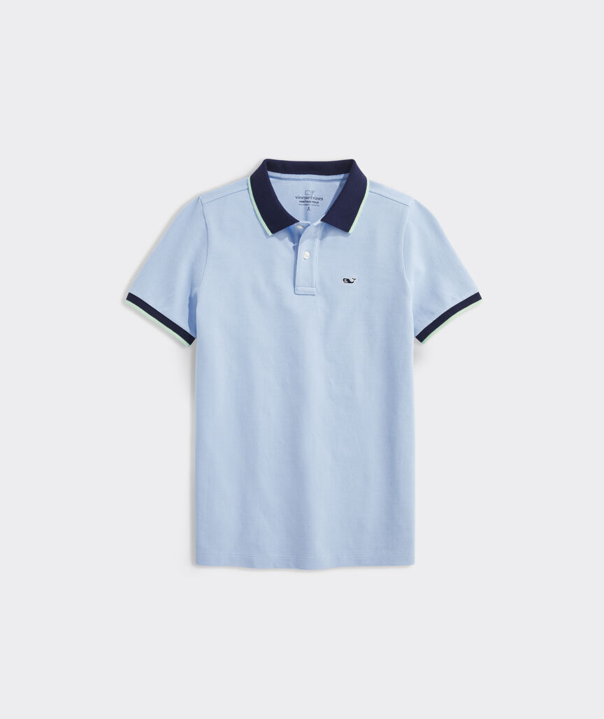 Boys' Heritage Tipped Pique Polo