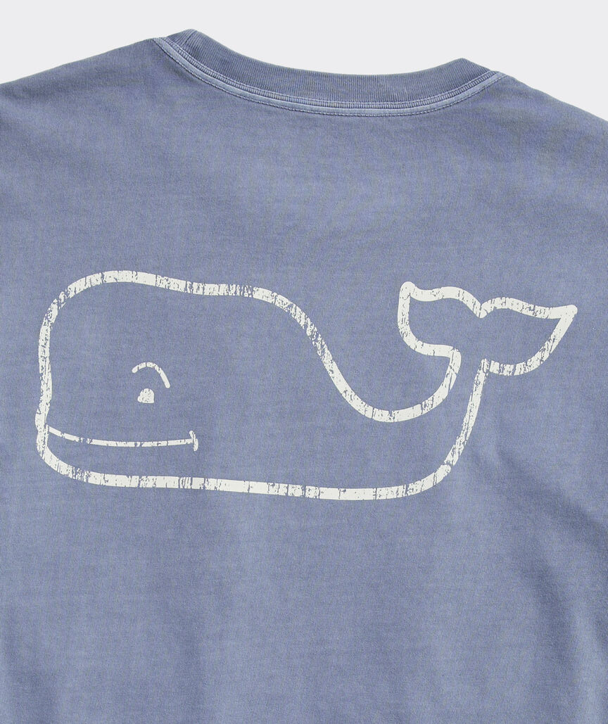 Garment-Dyed Vintage Whale Long-Sleeve Pocket Tee