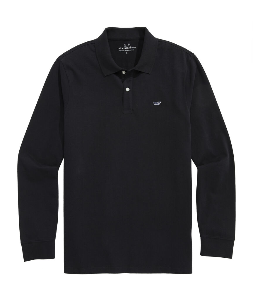 OUTLET Long-Sleeve Pique Polo
