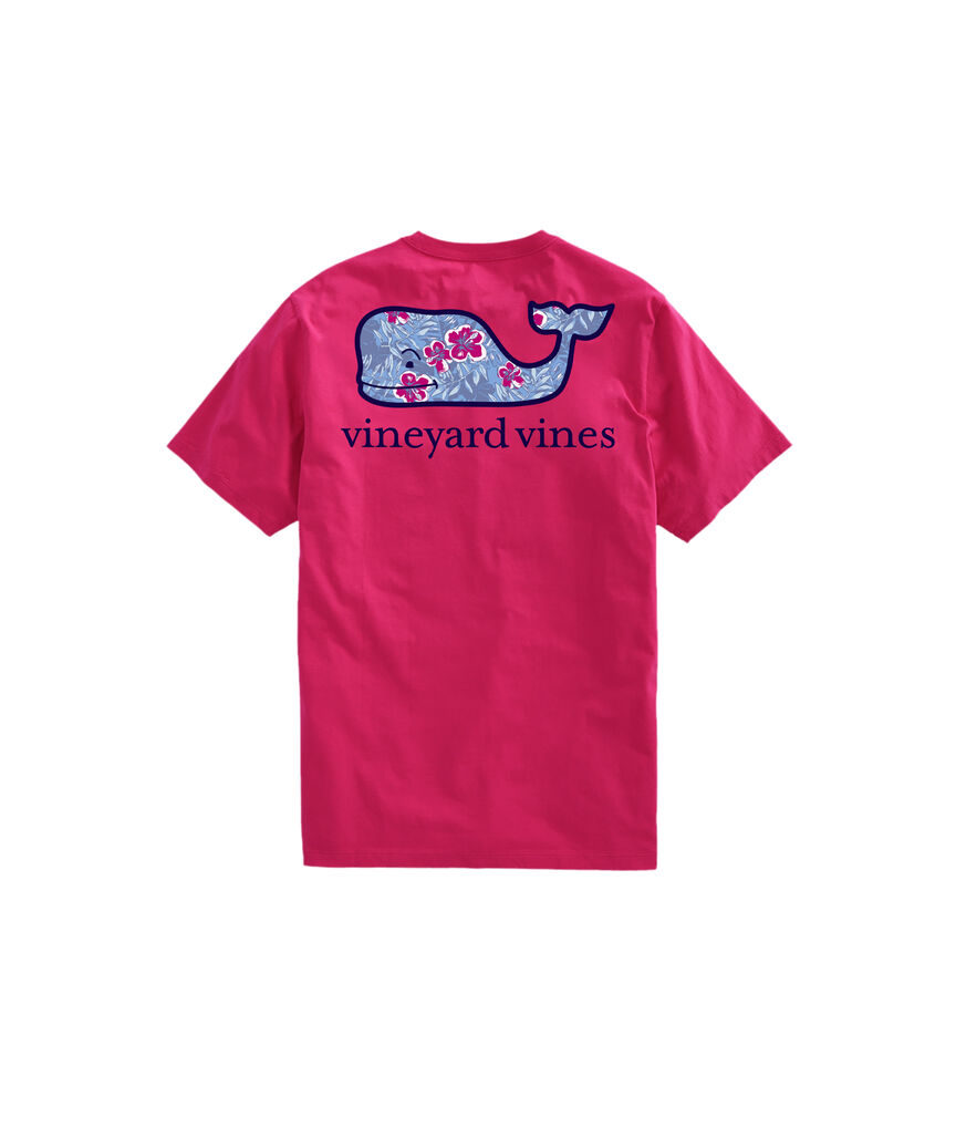 OUTLET Beach Floral Whale Short-Sleeve Pocket Tee