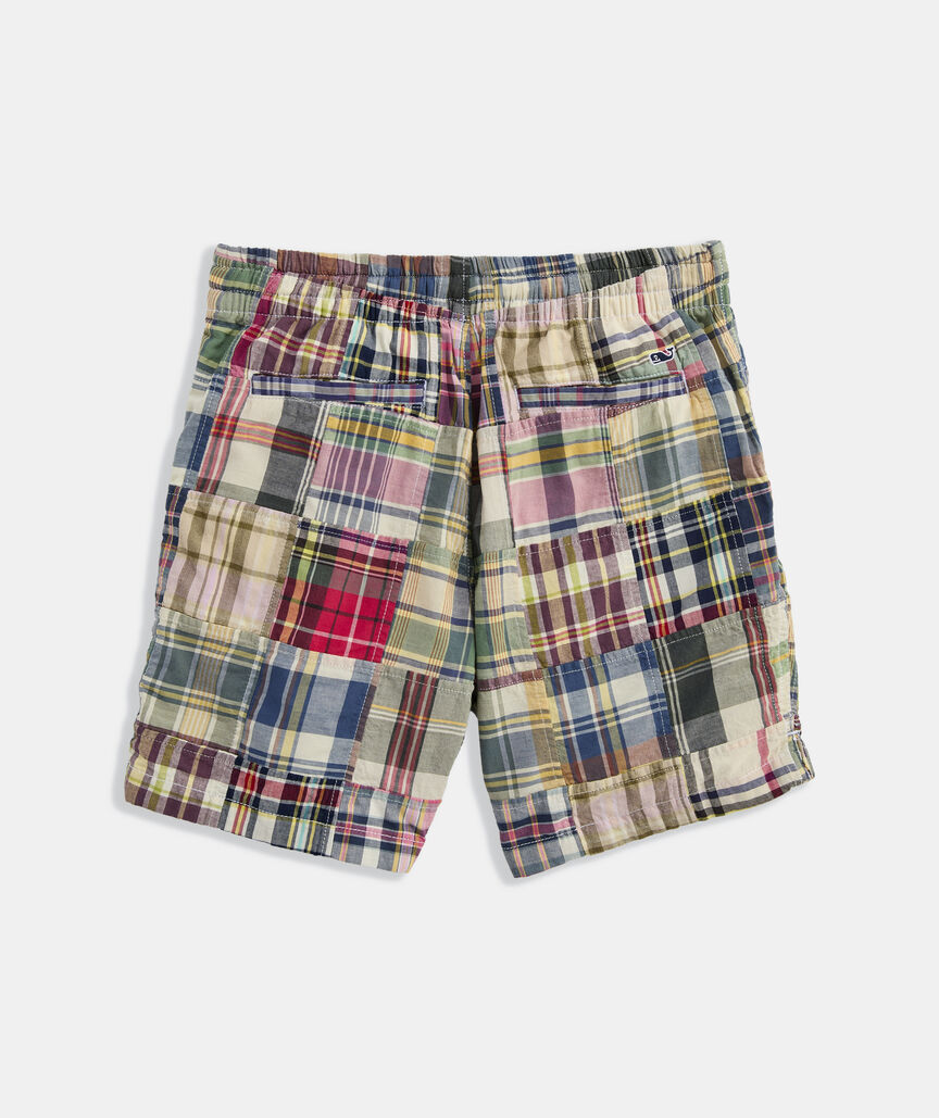 Boys' Patchwork Madras Pull-On Shorts