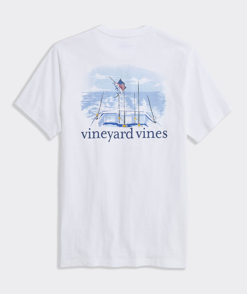 USA Marlin Fishing Short-Sleeve Pocket Tee