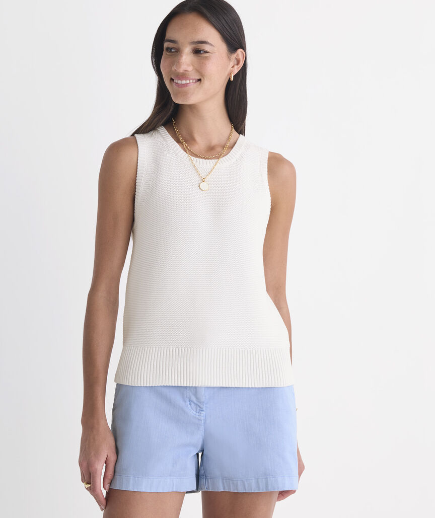 Katie Cotton Bow Sweater Tank