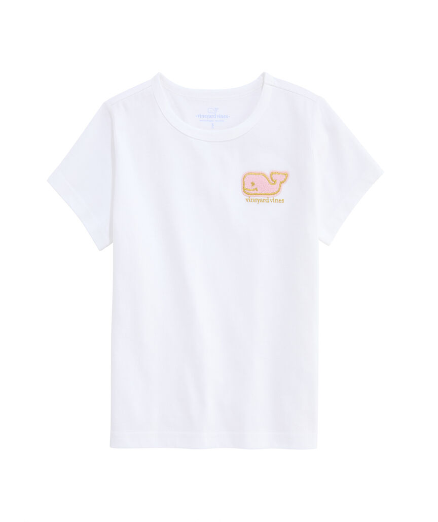 OUTLET Girls' Whale Patch Short-Sleeve Tee