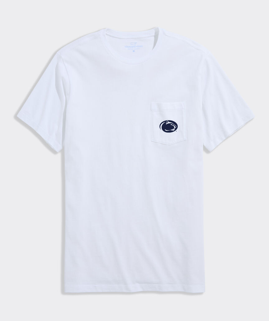 Penn State University Football Whale Short-Sleeve Pocket Tee