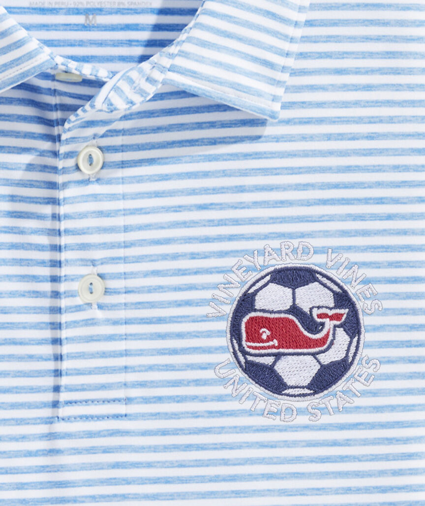United By Soccer Performance Winstead Stripe Sankaty Polo