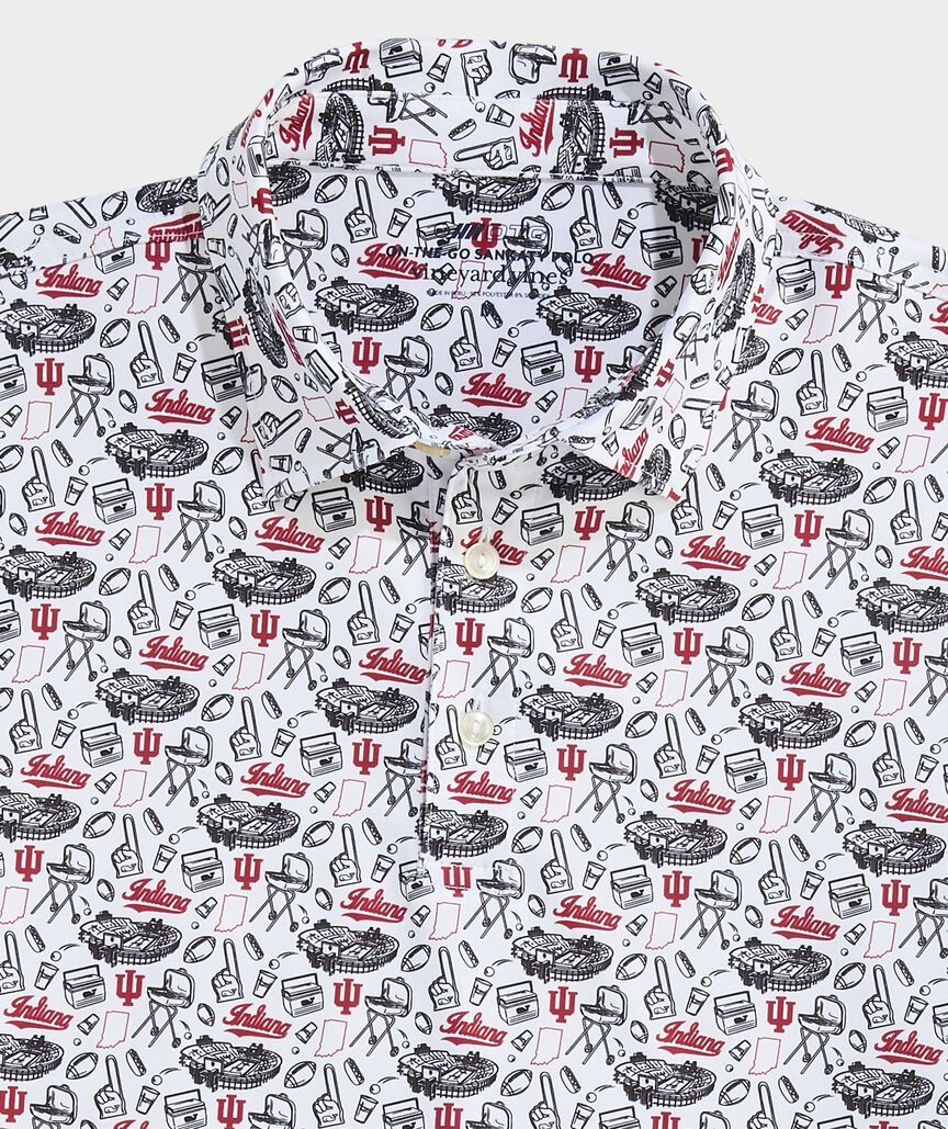 Indiana University Performance Printed Sankaty Polo