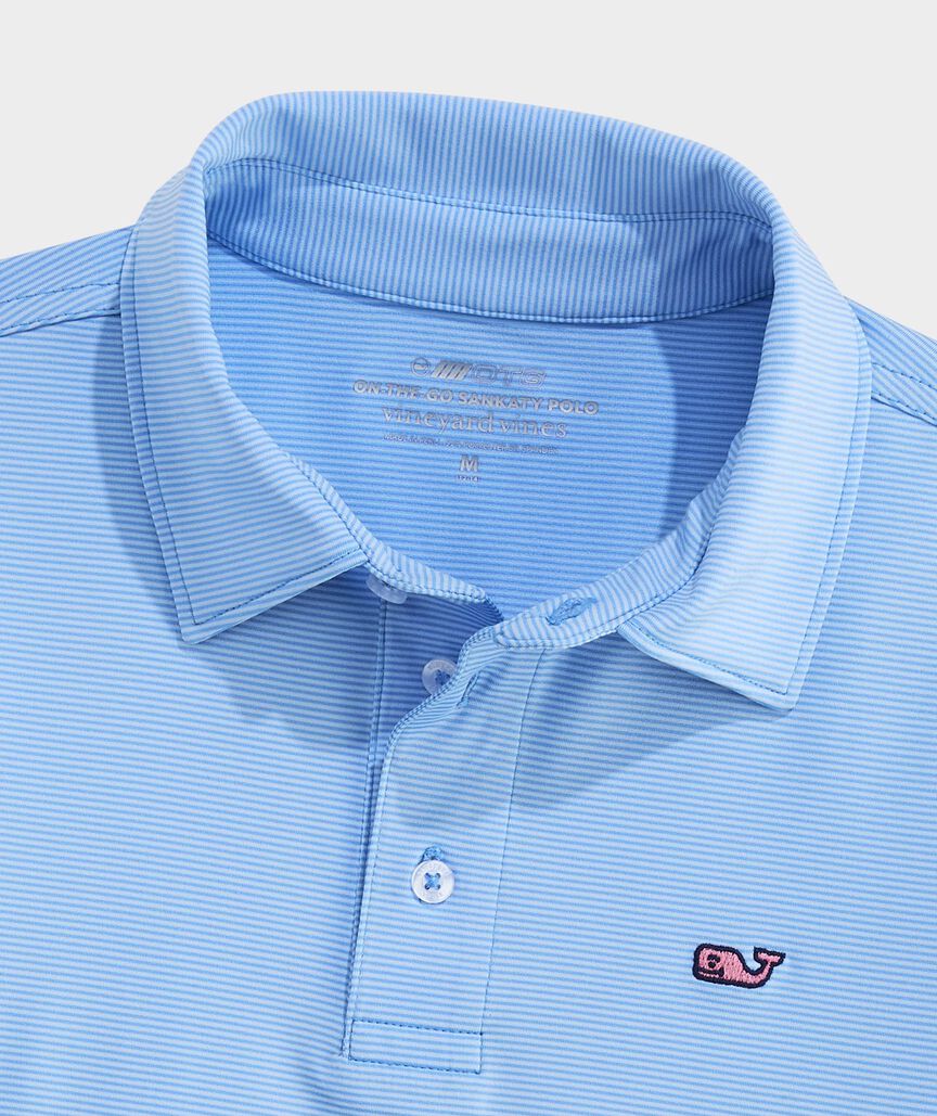 Boys' Performance Anegada Stripe Sankaty Polo