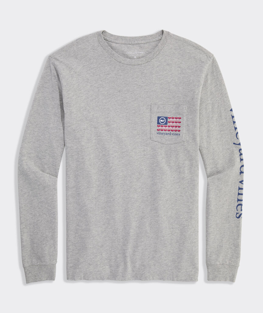 Football Flag Long-Sleeve Pocket Tee