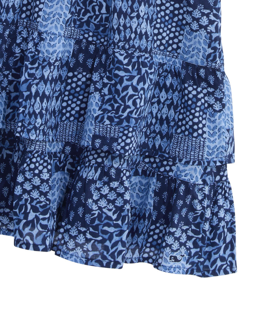 OUTLET Women's Painted Patchwork Tiered Skirt