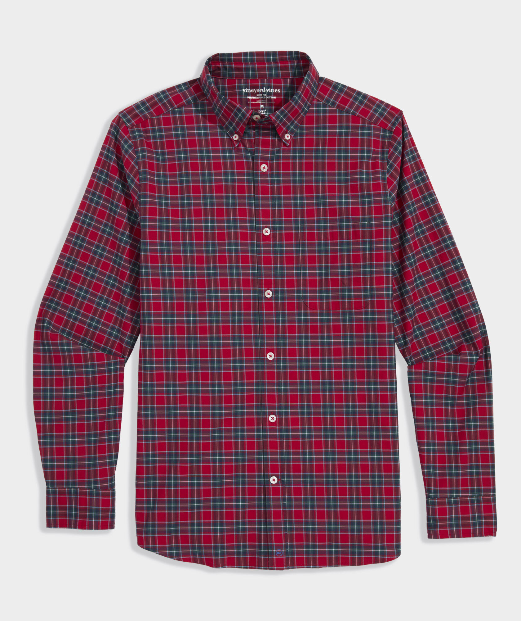 Yuletide Tartan Performance Cotton Slim Fit Shirt