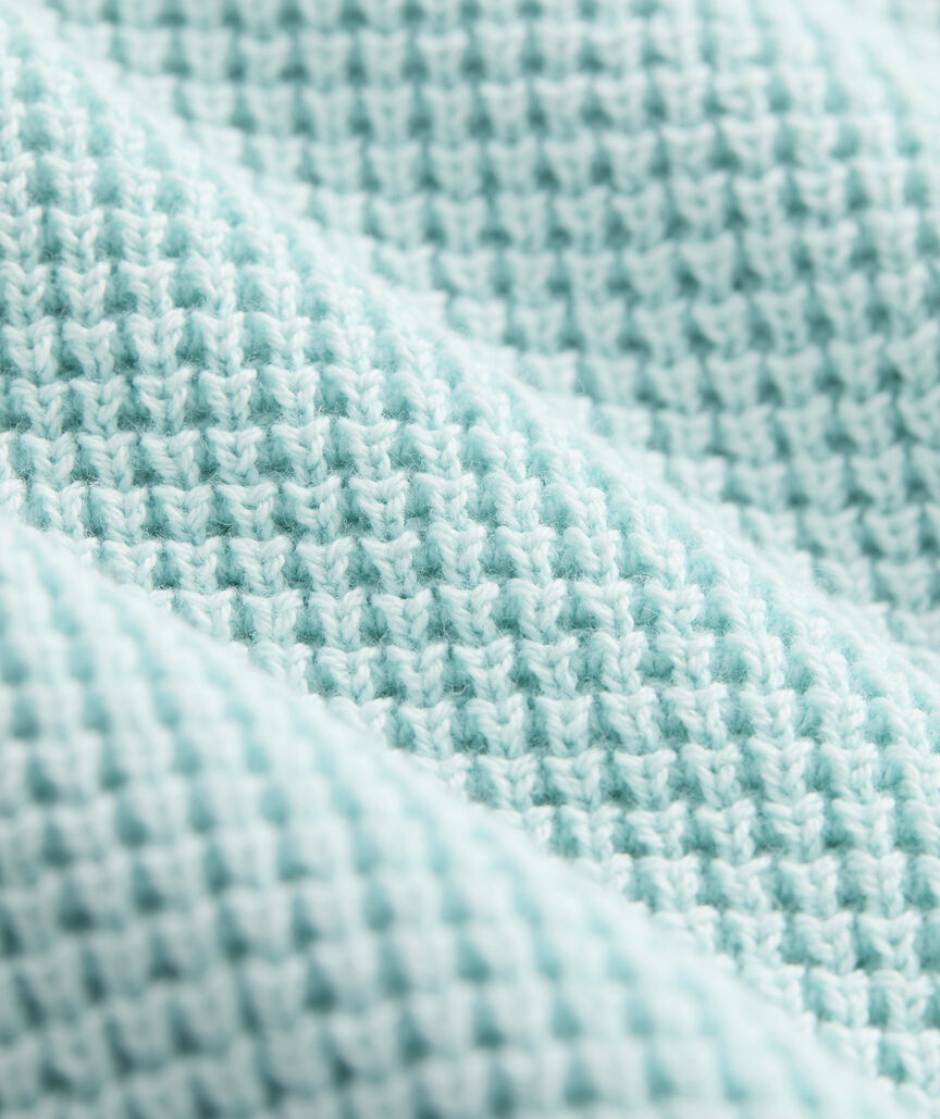 Garment-Dyed Beach Waffle Crewneck