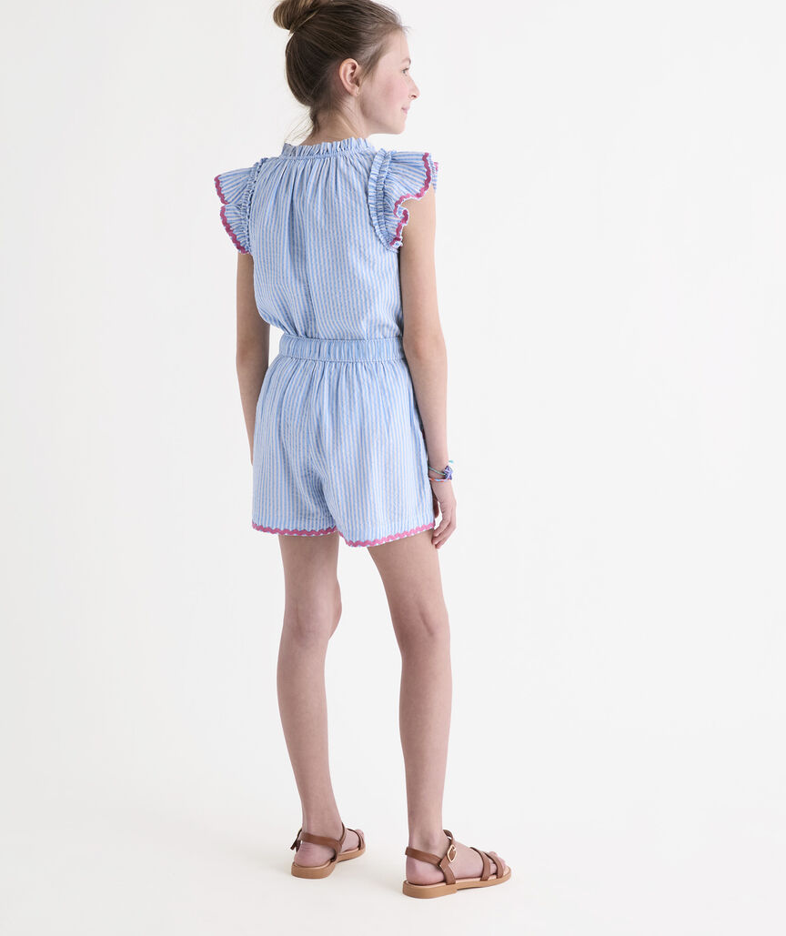 Girls' Coastline Seersucker Shorts