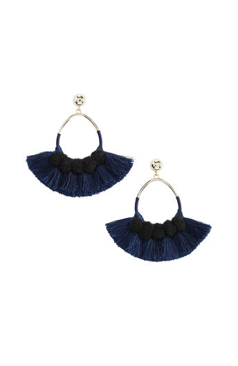 Pom Pom Tassel Earrings