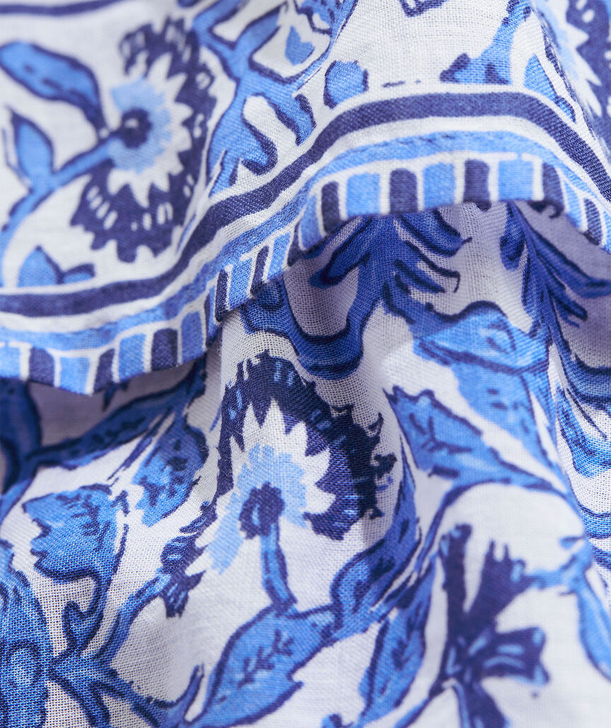 Girls' Printed Smocked Waist Skirt