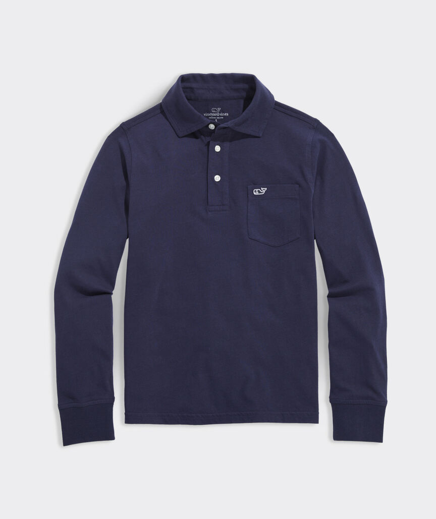 Boys' Long-Sleeve Surf Polo