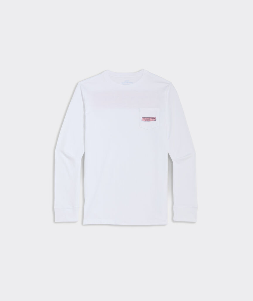 Boys' Classic Logo Box Long-Sleeve Pocket Tee