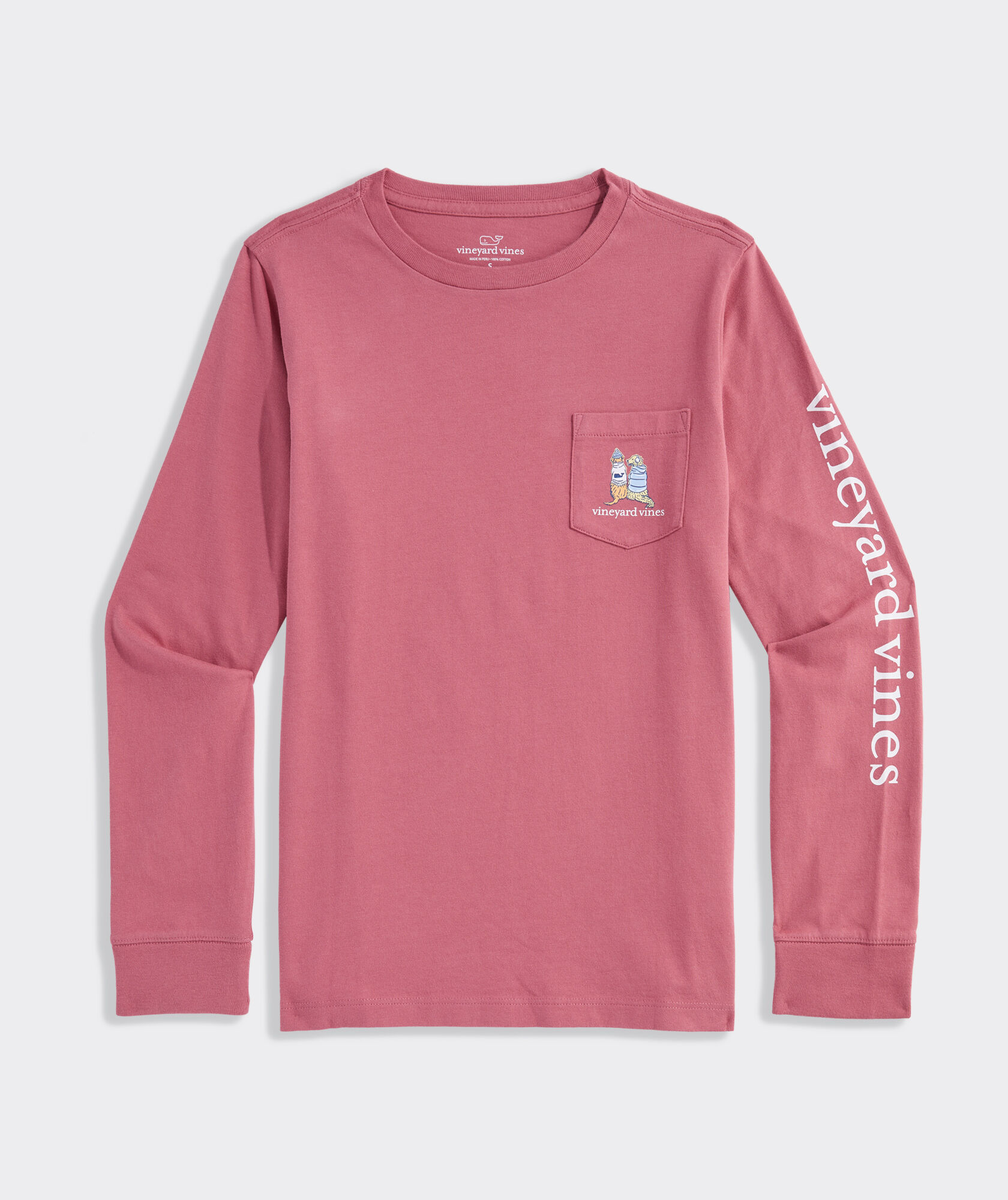 Boys' Sunset Ski Pups Long-Sleeve Pocket Tee