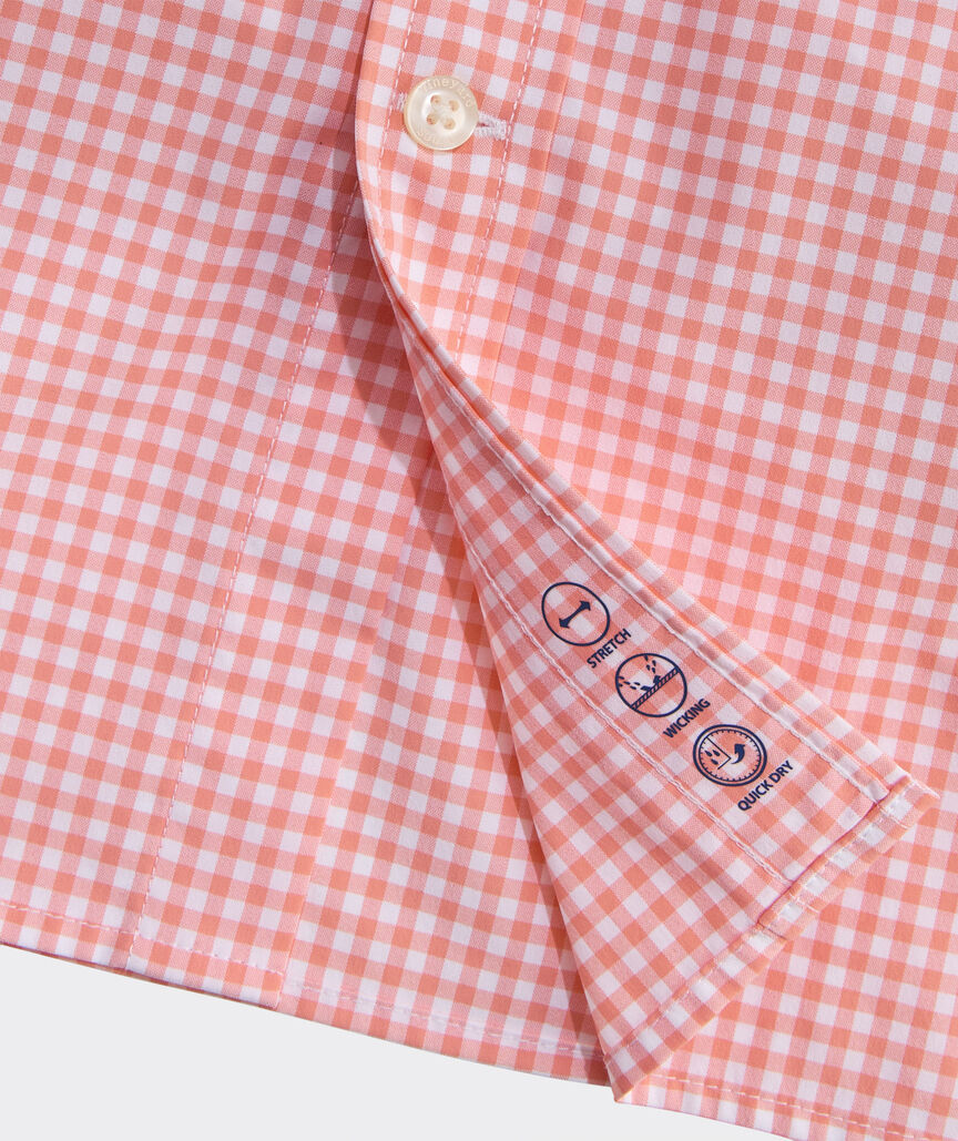 Performance Coral Reef Gingham Featherweight Shirt