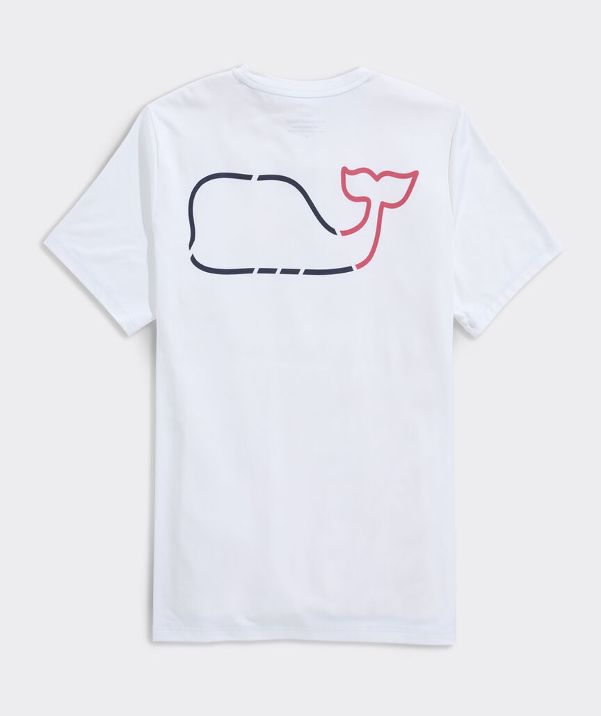 Performance On-The-Go Whale Outline Short-Sleeve Harbor Tee