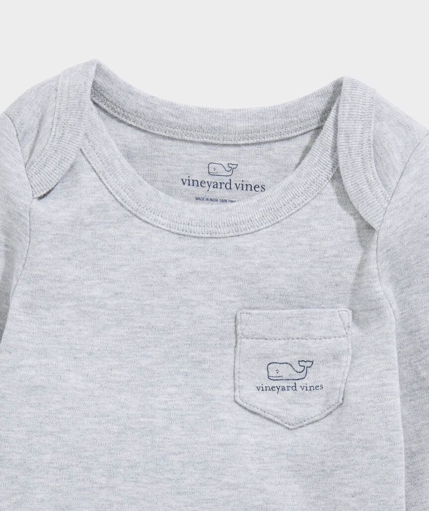 Baby Long-Sleeve Vintage Whale Body Suit