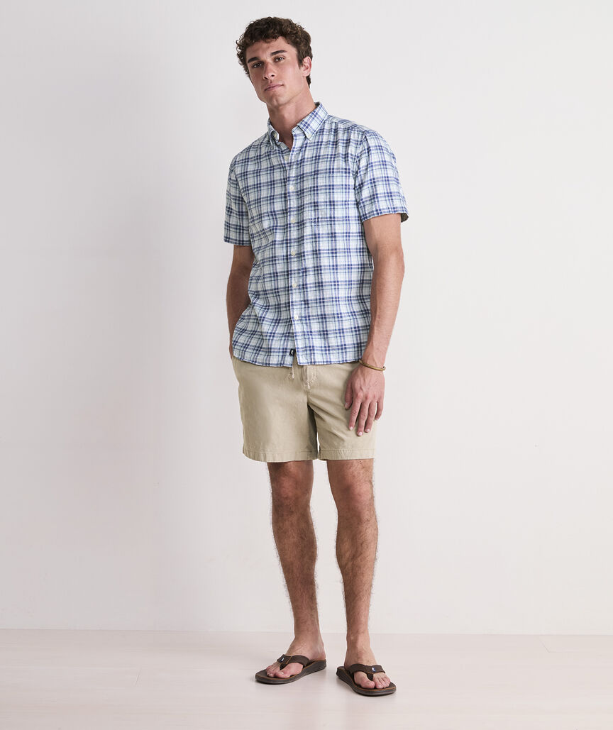 Coskata Plaid Island Cotton Short-Sleeve Shirt