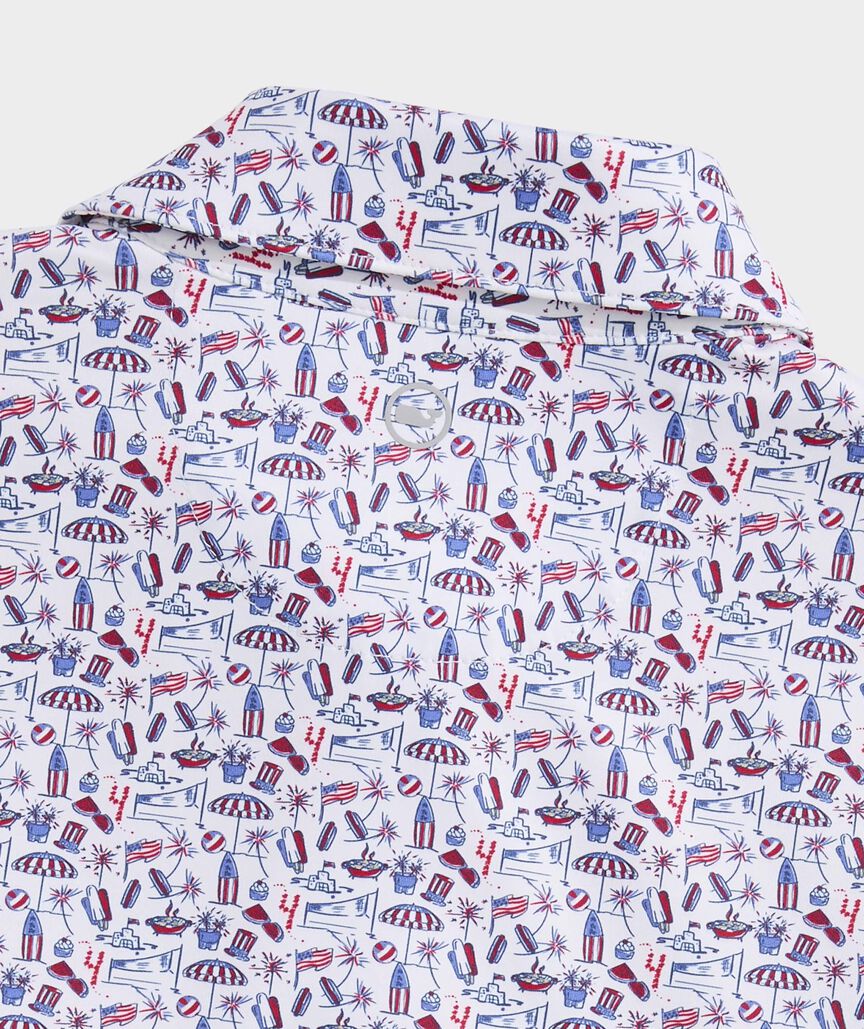 Boys' Performance Printed Sankaty Polo