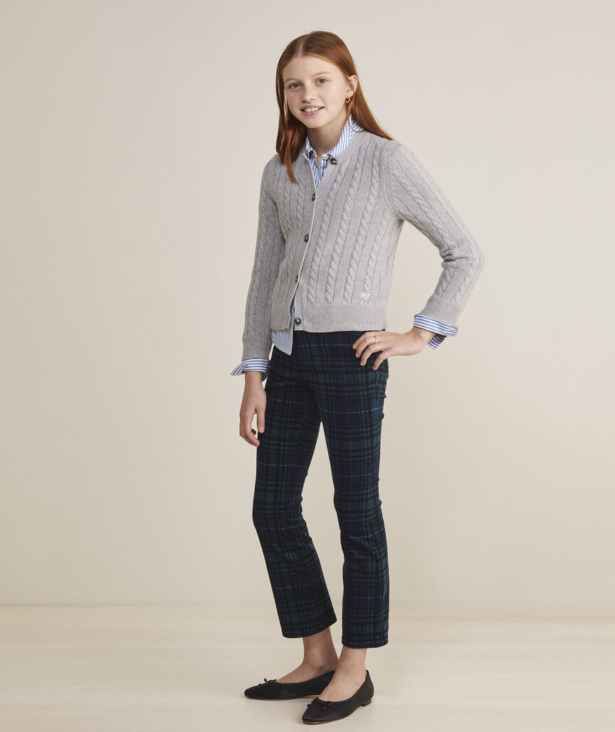 Girls' Classic Cable Cardigan