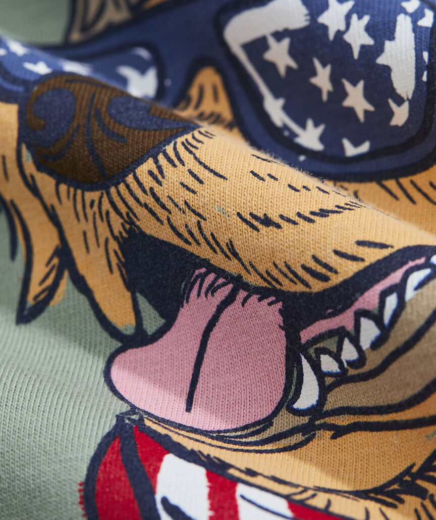 America Dog Long-Sleeve Pocket Tee