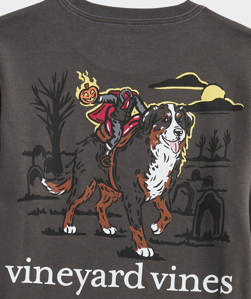 Boys' Headless Horseman Dog Long-Sleeve Pocket Tee