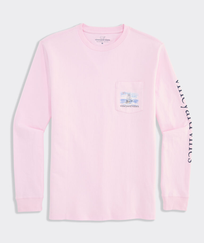 Painted Sportfisher Scenic Long-Sleeve Pocket Tee