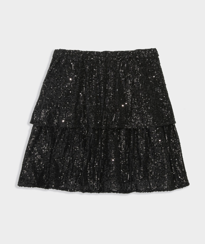 Girls' Sequin Tiered Skirt