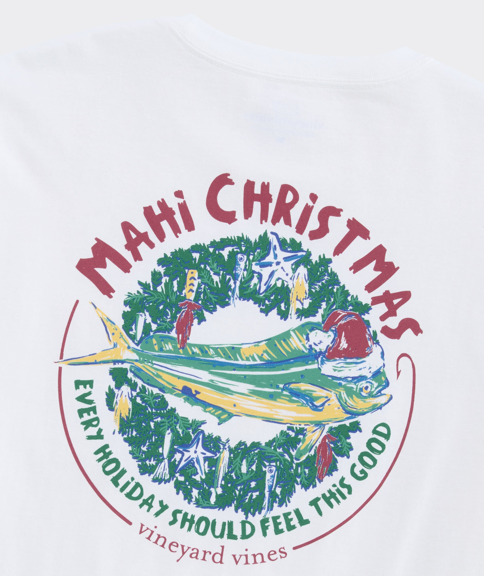Painted Mahi Christmas Short-Sleeve Pocket Tee