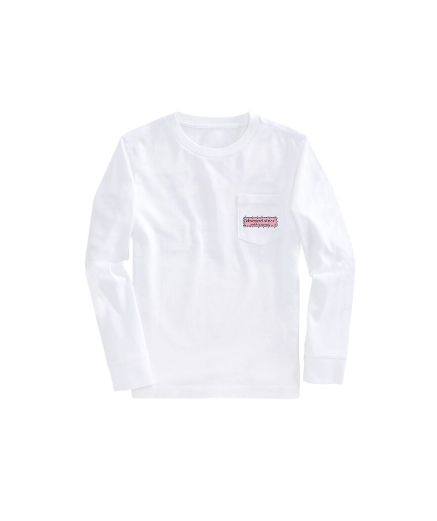 OUTLET Boys' String Lights Pups Logo Box Long-Sleeve Pocket Tee