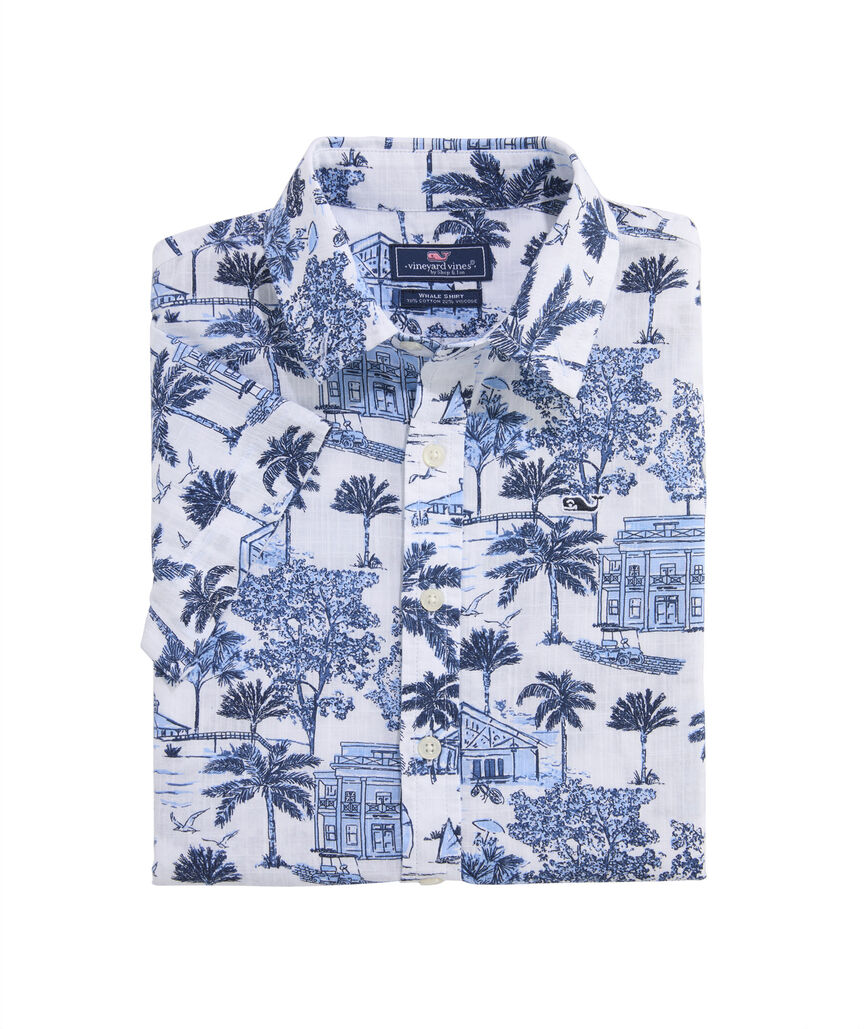 OUTLET Boys' Slub Cotton Short-Sleeve Gasparilla Scene Shirt