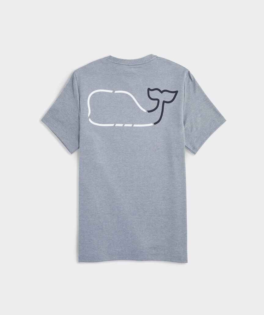 Performance On-The-Go Whale Outline Short-Sleeve Harbor Tee