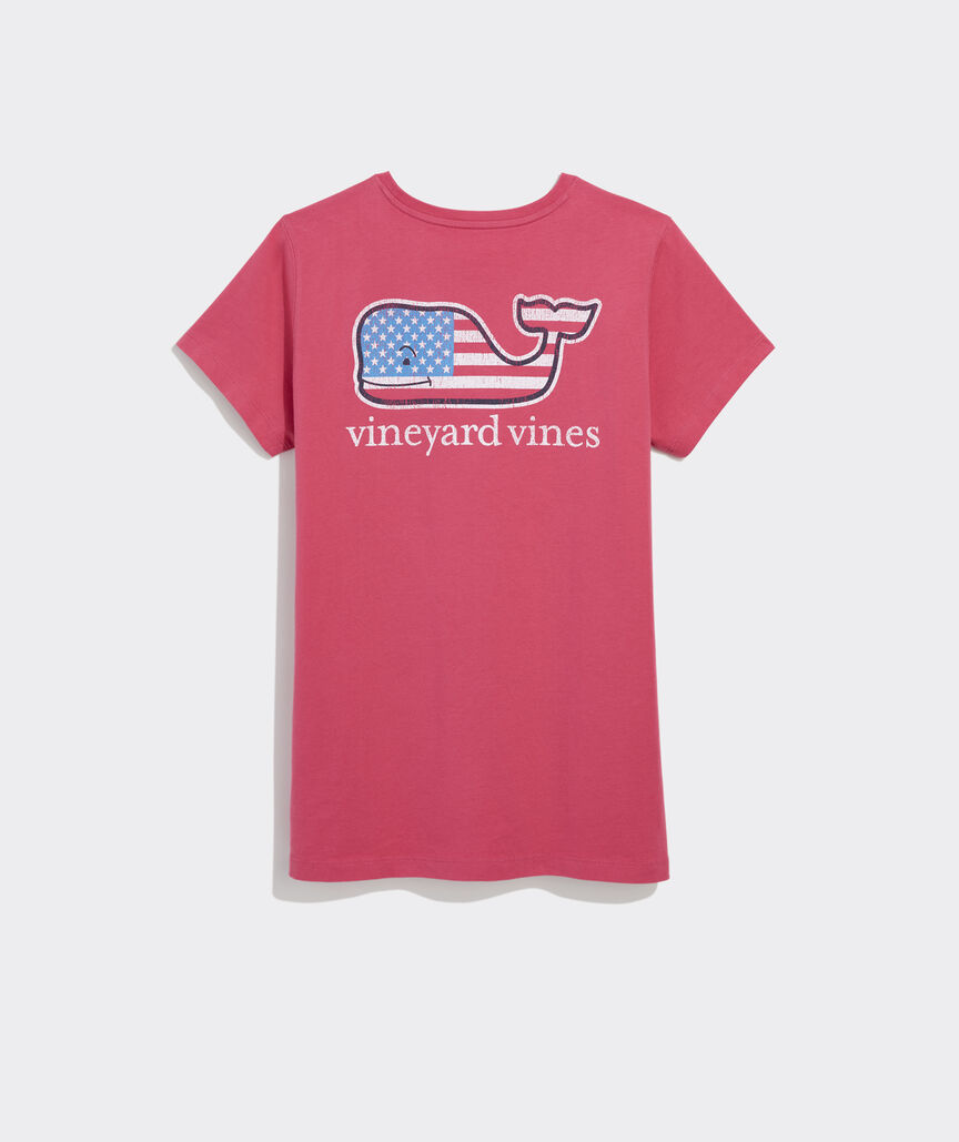 Women's Flag Whale Short-Sleeve Pocket Tee