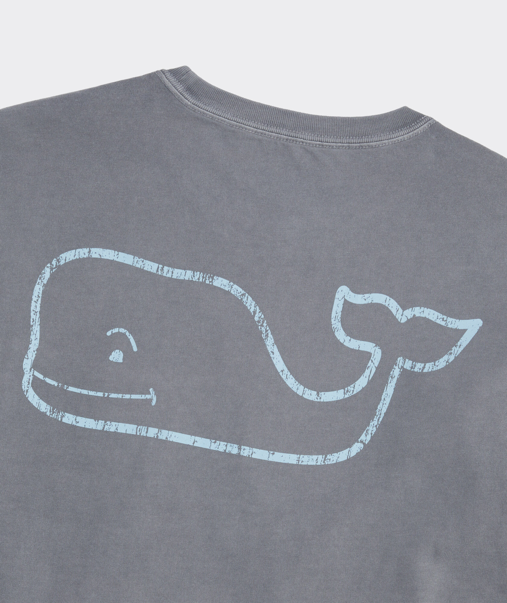 Garment-Dyed Vintage Whale Long-Sleeve Pocket Tee