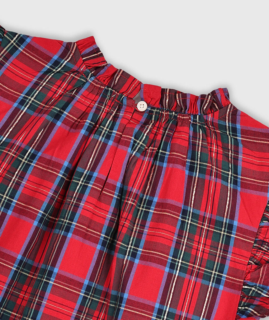 OUTLET Girls' Tartan Ruffle Dress