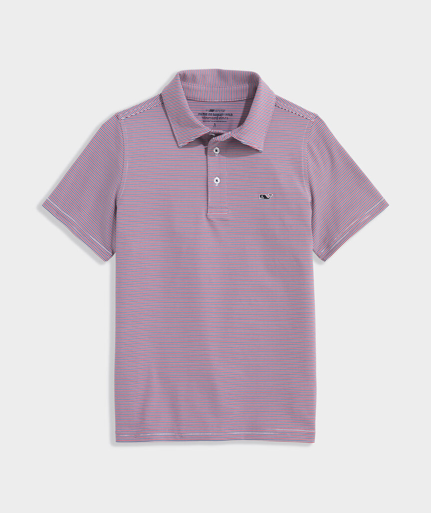 Boys' Performance Anegada Stripe Sankaty Polo