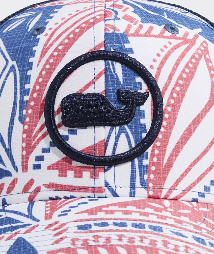 Chappy Print Whale Dot Trucker Hat