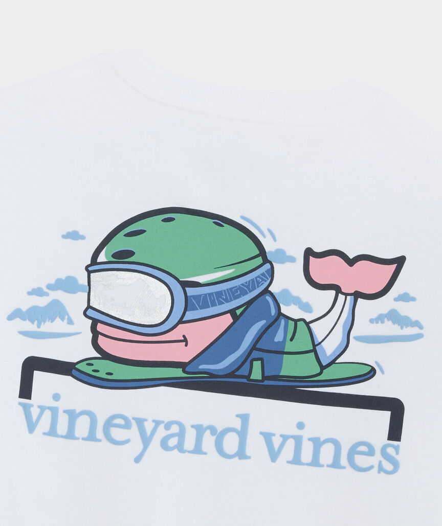 Boys' Pro Snowboard Whale Long-Sleeve Pocket Tee